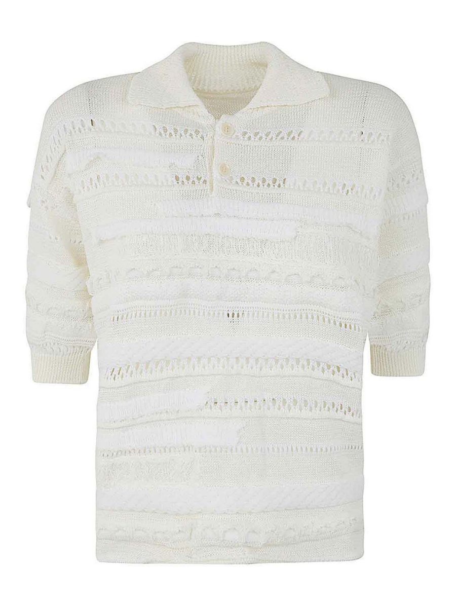 Y'S Pull Col Rond - Blanc