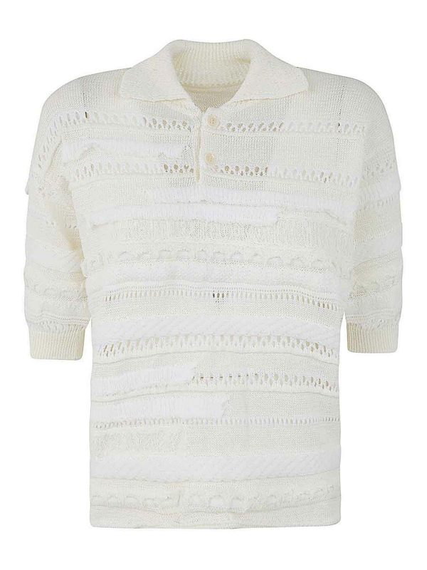 Y'S Pull Col Rond - Blanc