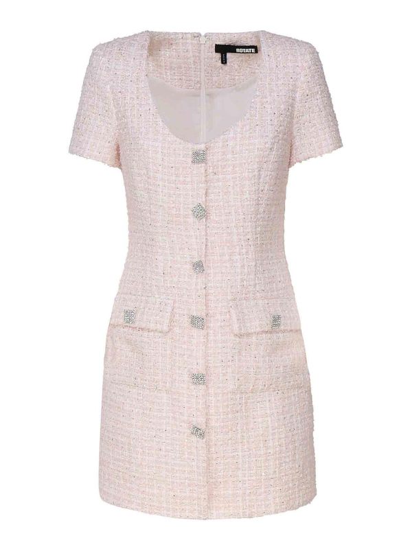 Rotate Birger Christensen Robe Au Genou - Vert