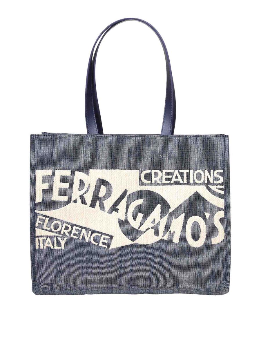 Ferragamo Sac Cabas - Foncé Délavé