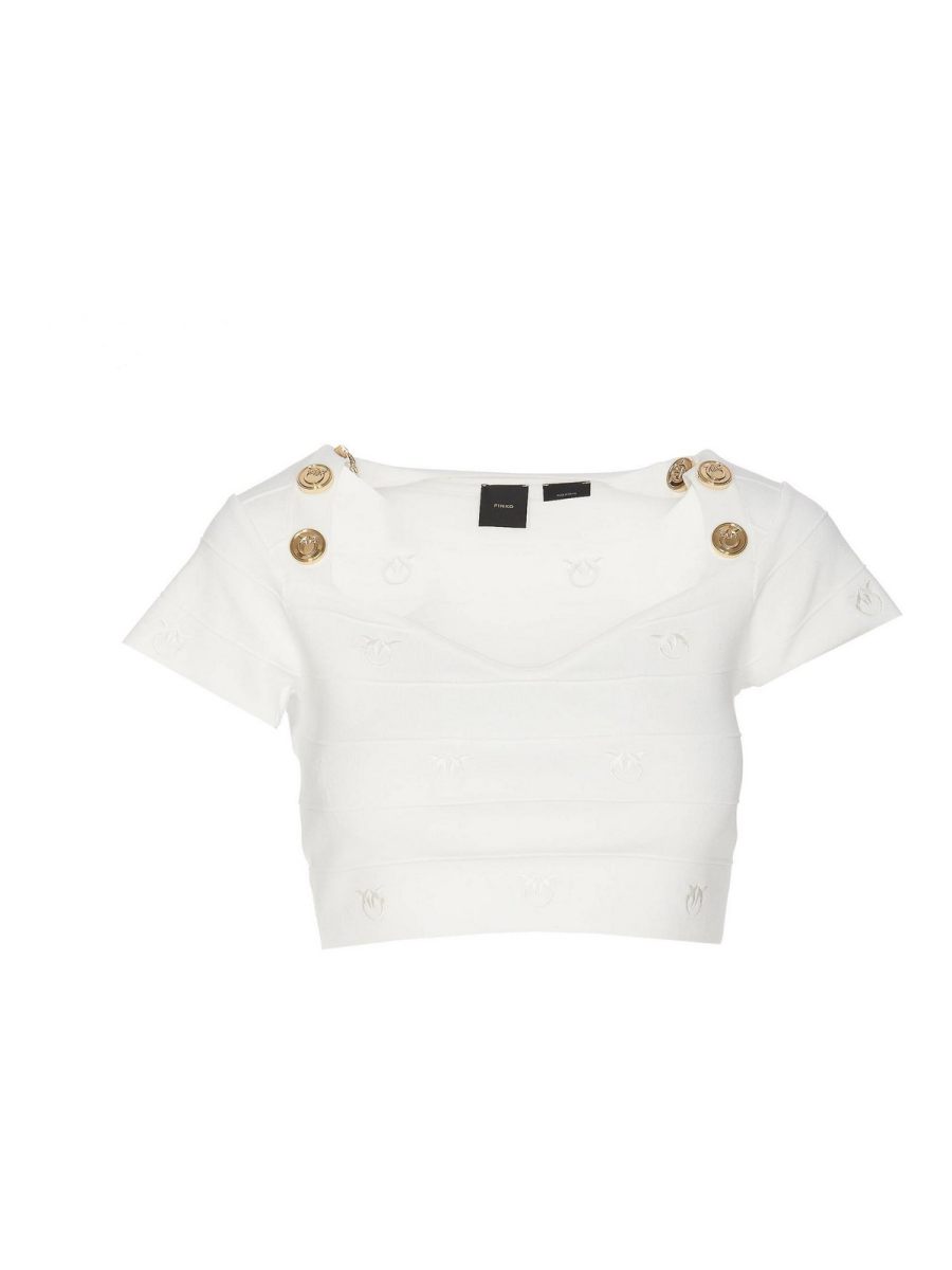 Pinko Pull Col Rond - Blanc