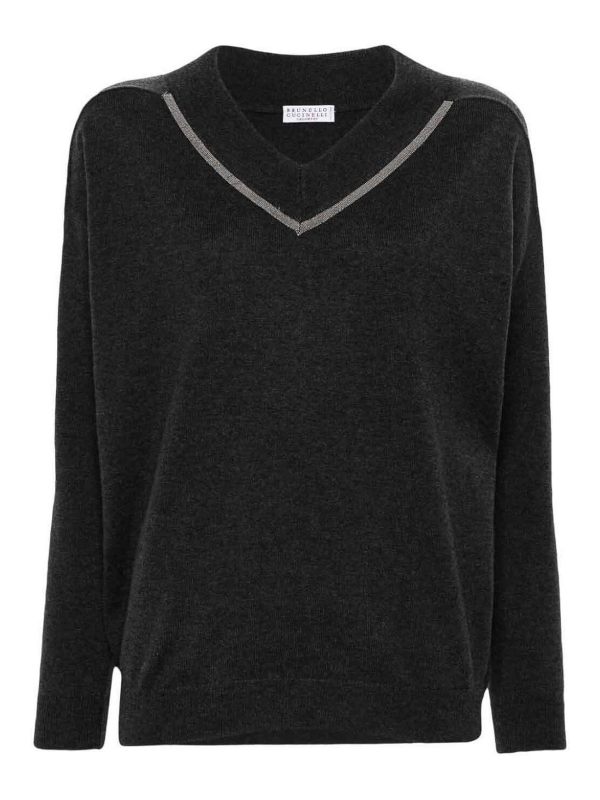 Brunello Cucinelli Pull À Col V - Noir