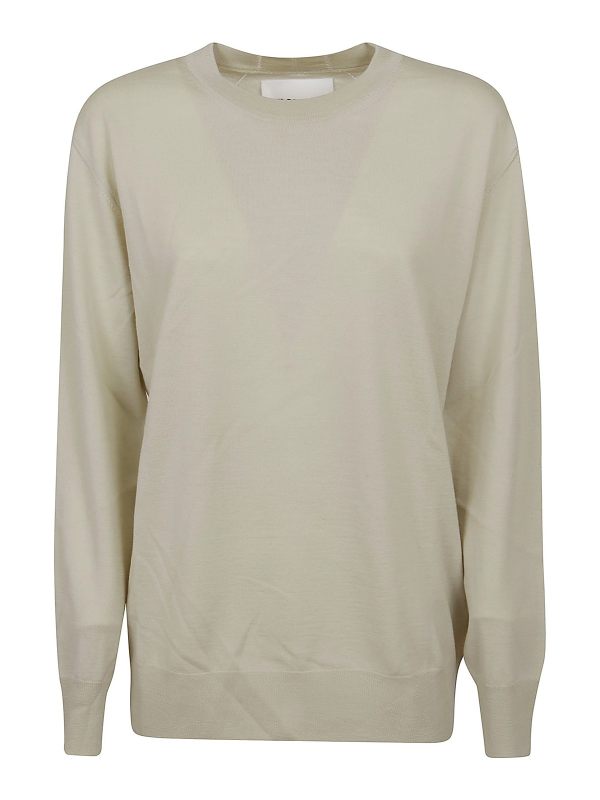 Jil Sander Pull Col Rond - Gris Clair
