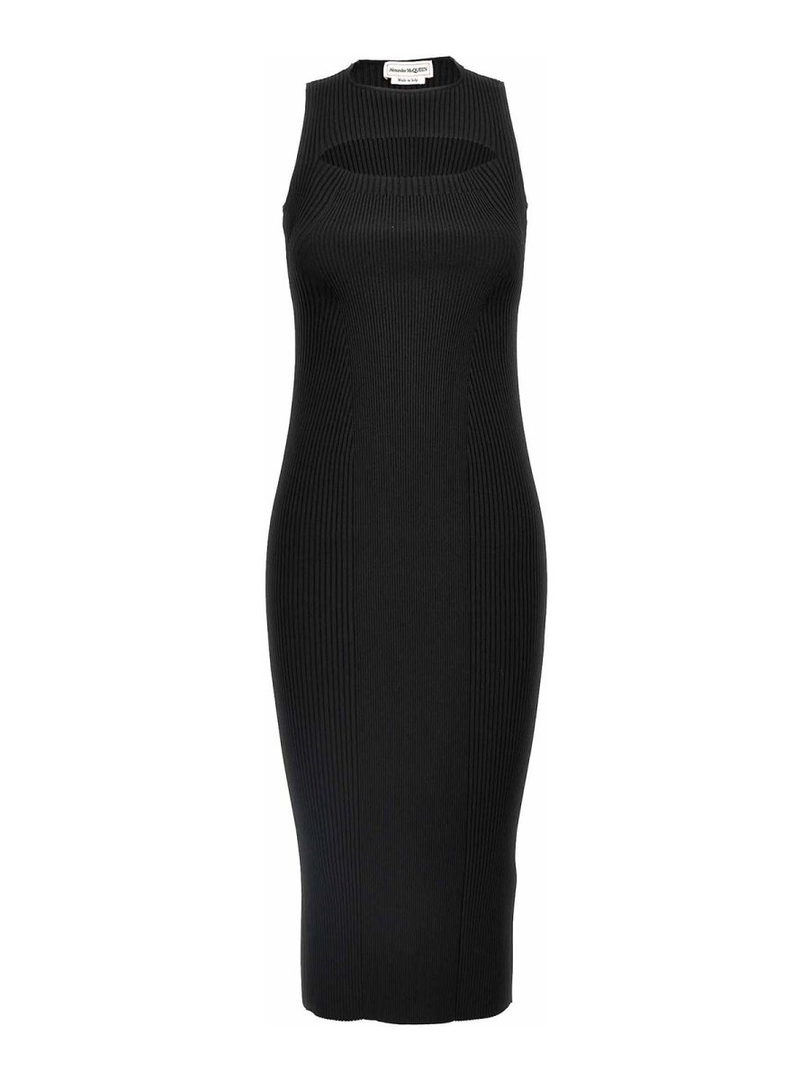 Alexander Mcqueen Maxi Robe - Noir