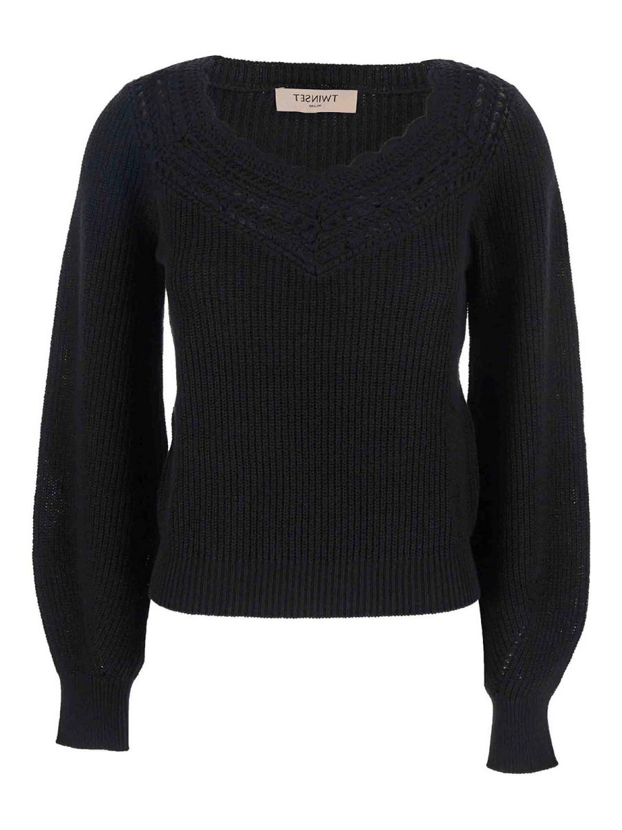 Twinset Pull Col Rond - Noir