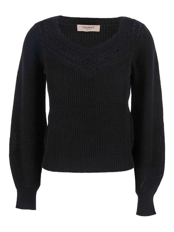 Twinset Pull Col Rond - Noir