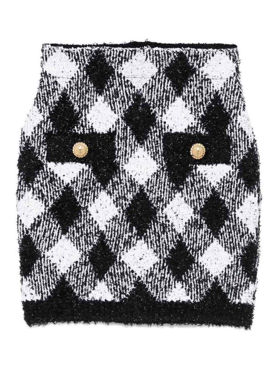 Balmain Jupe Midi - Noir