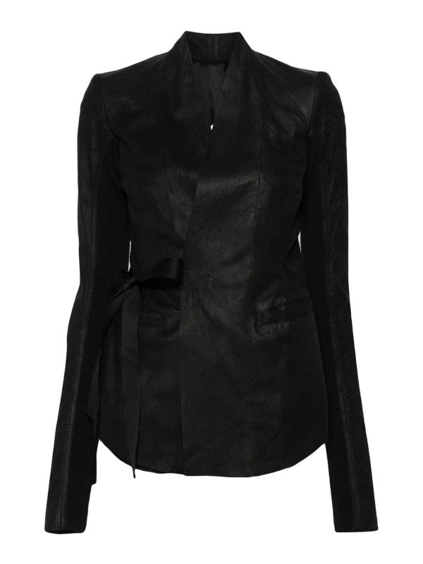 Rick Owens Blouson En Cuir - Noir