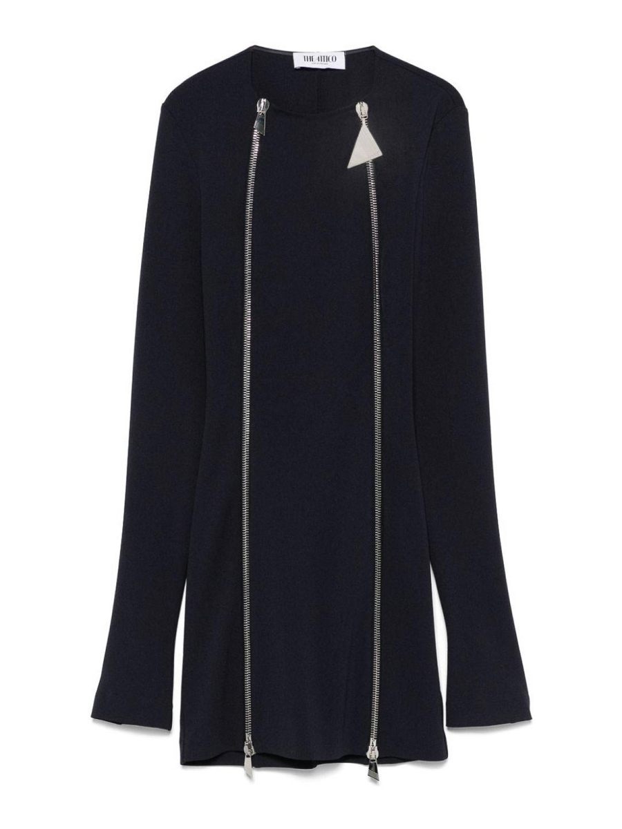 The Attico Robe Courte - Bleu Foncé