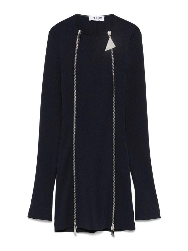 The Attico Robe Courte - Bleu Foncé