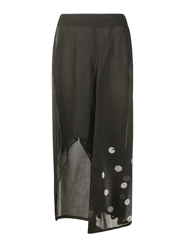 Yohji Yamamoto Jupe Midi - Noir
