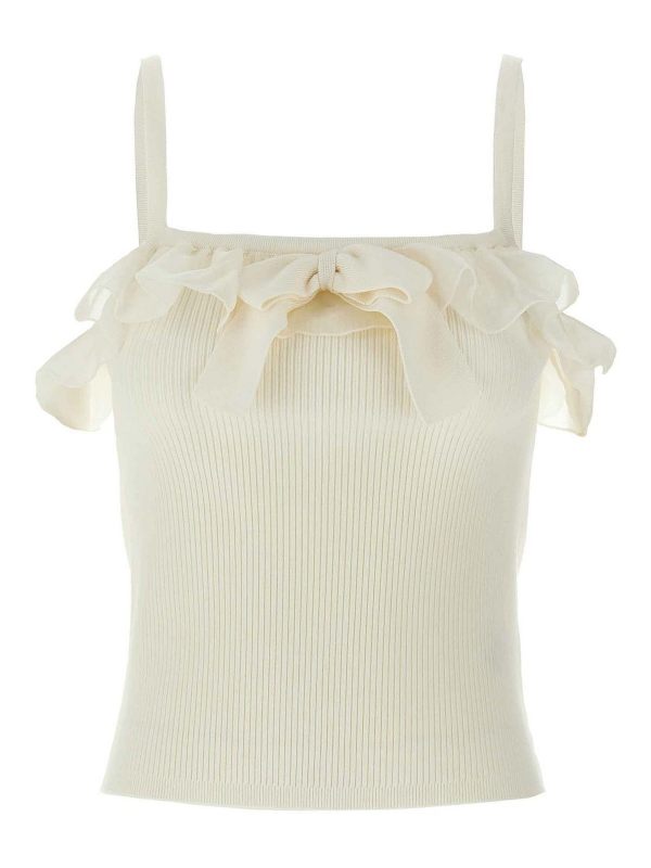 Alessandra Rich Top - Blanc