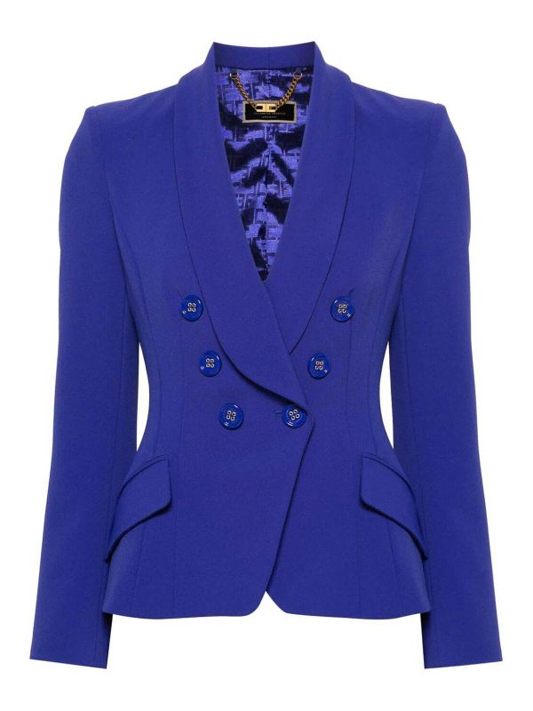 Elisabetta Franchi Veste Casual - Bleu