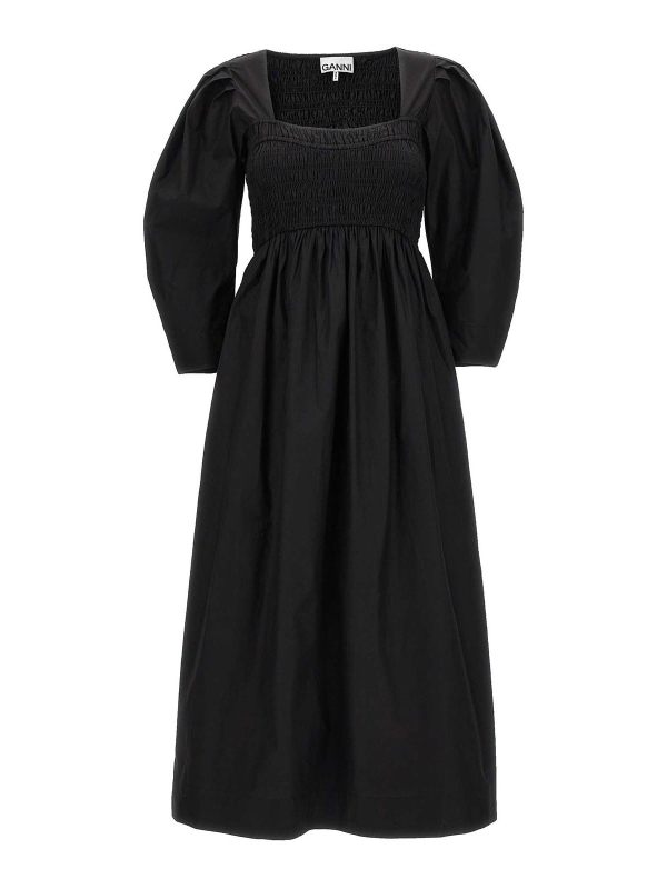 Ganni Robe Au Genou - Noir
