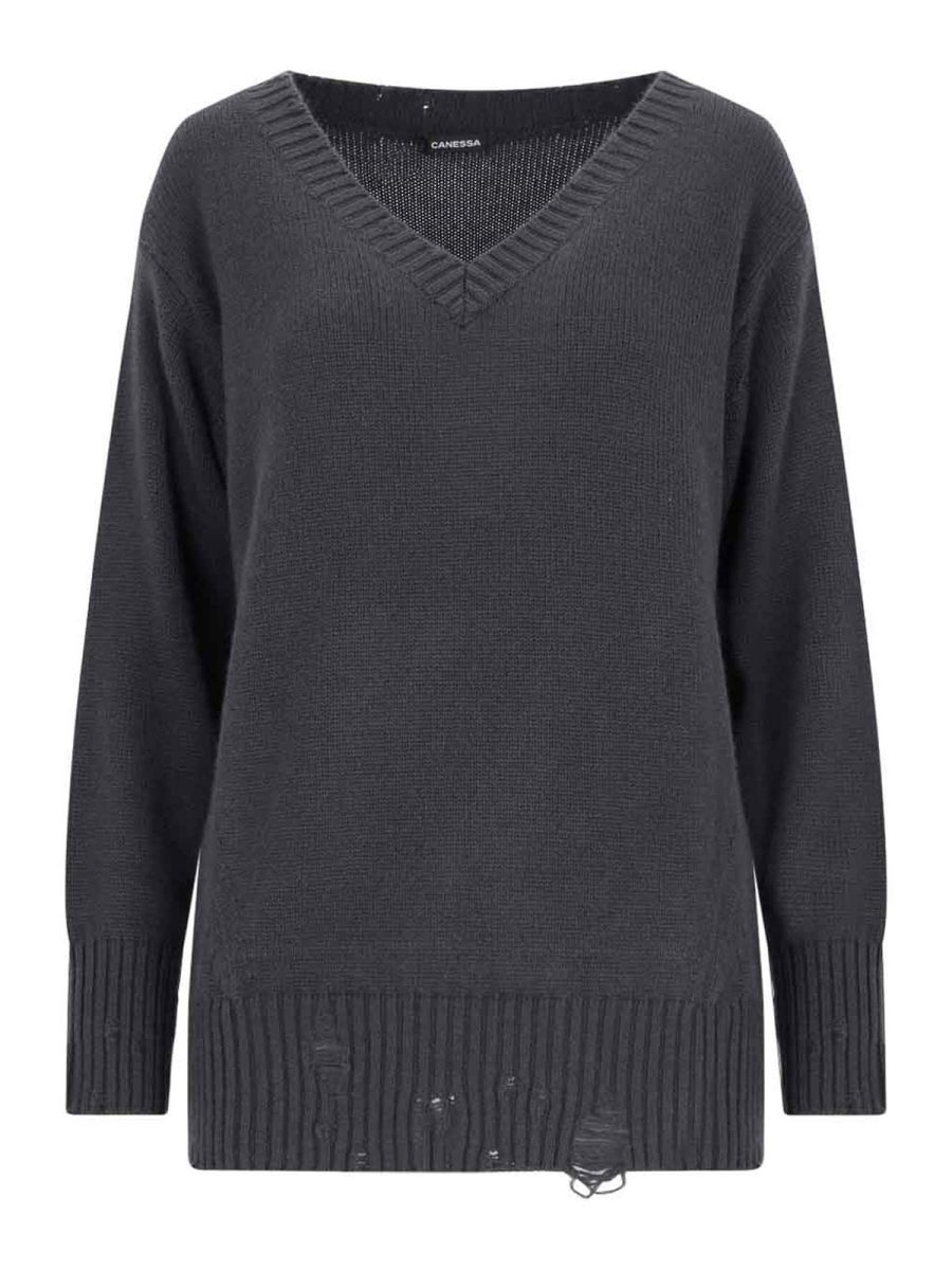 Canessa Pull Col Rond - Gris
