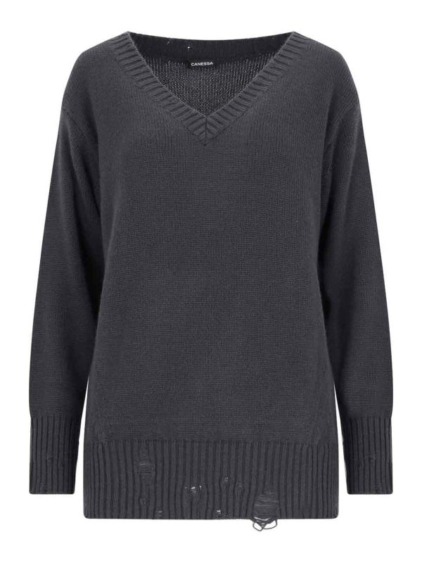 Canessa Pull Col Rond - Gris