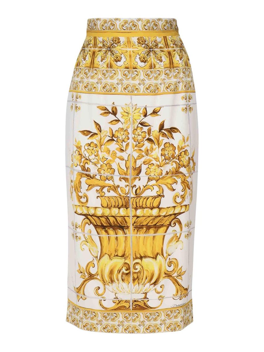 Dolce & Gabbana Jupe Midi - Jaune