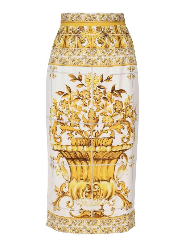 Dolce & Gabbana Jupe Midi - Jaune