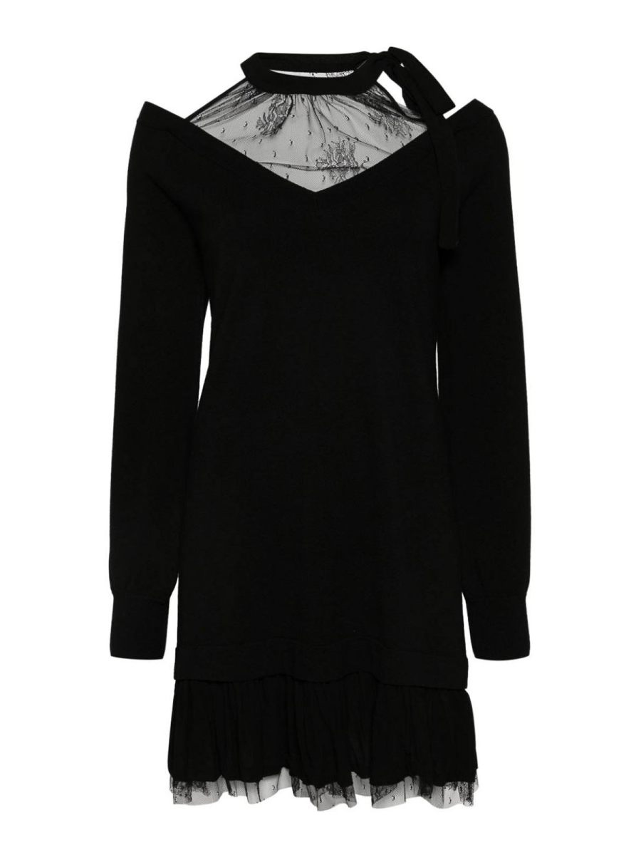 Twinset Robe Au Genou - Noir
