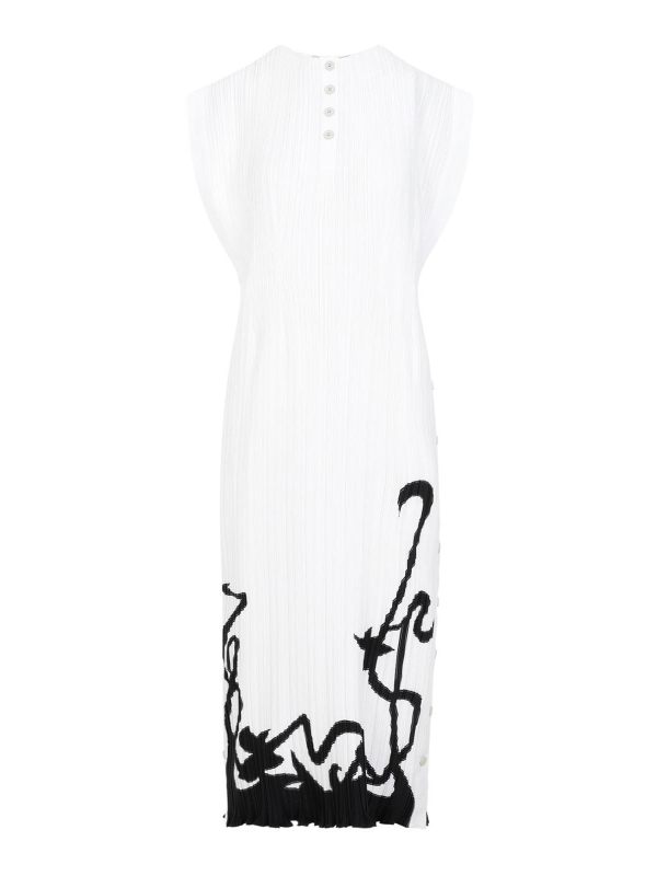 Lanvin Robe Au Genou - Crème