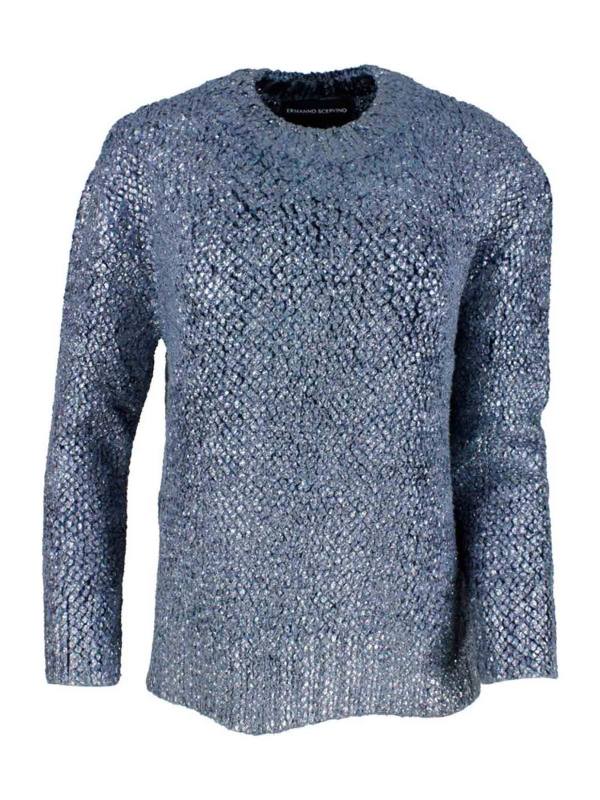 Ermanno Scervino Pull Col Rond - Bleu