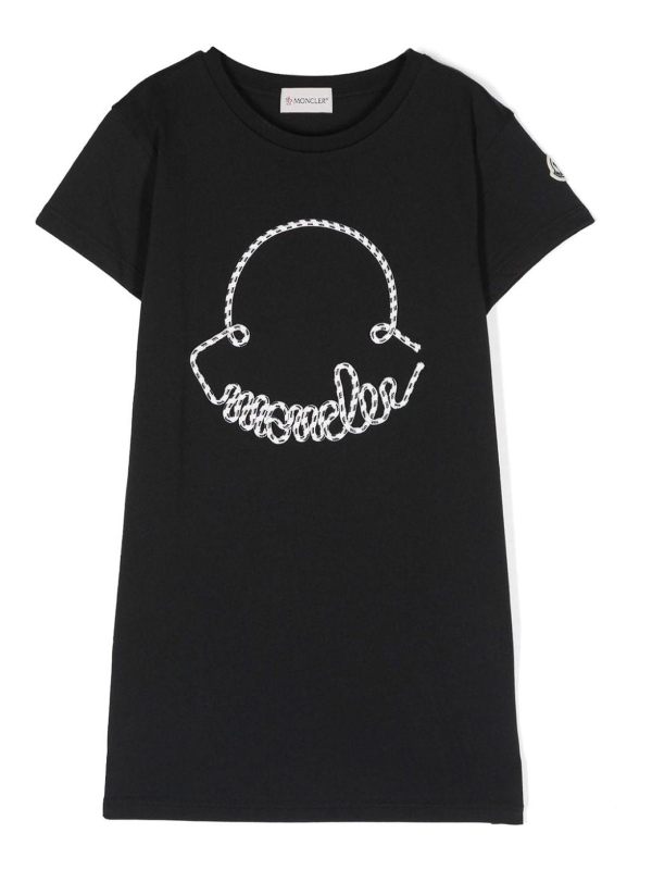 Moncler Jr Robe Au Genou - Noir