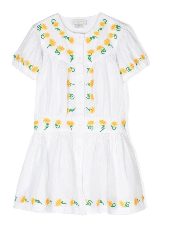 Stella McCartney Kids Robe Au Genou - Blanc