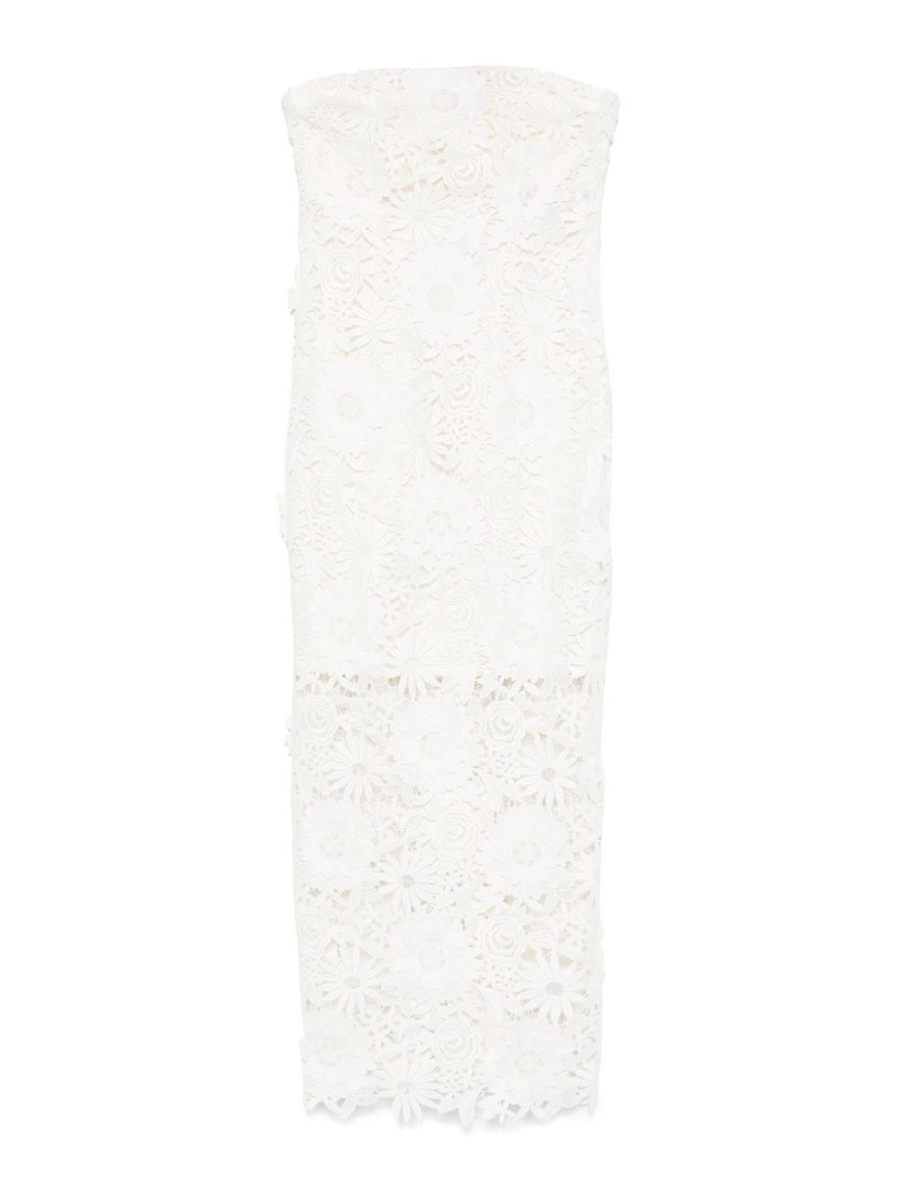 Rotate Birger Christensen Robe Au Genou - Blanc