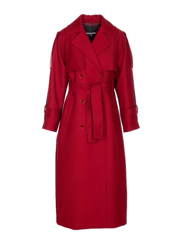 Patrizia Pepe Manteau Court - Rouge