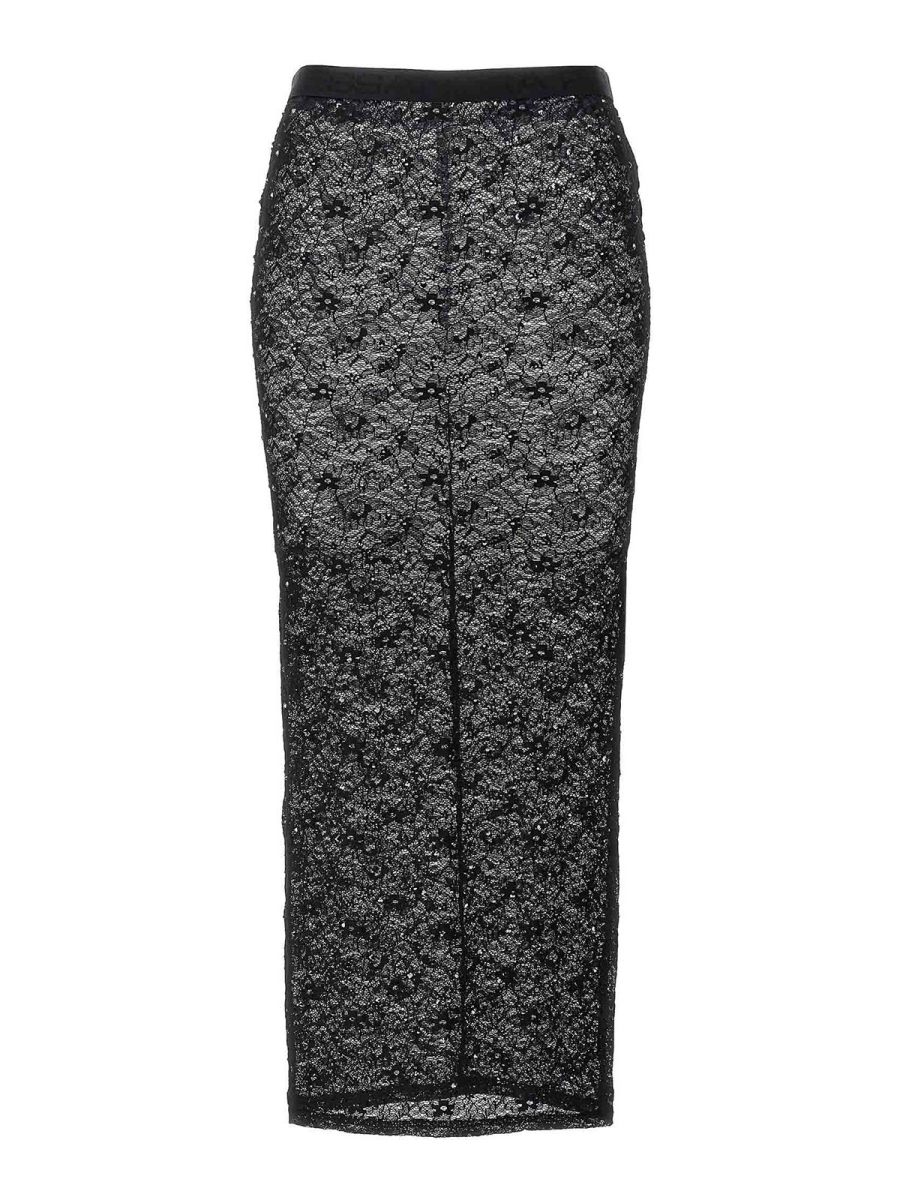 Alessandra Rich Jupe Midi - Noir