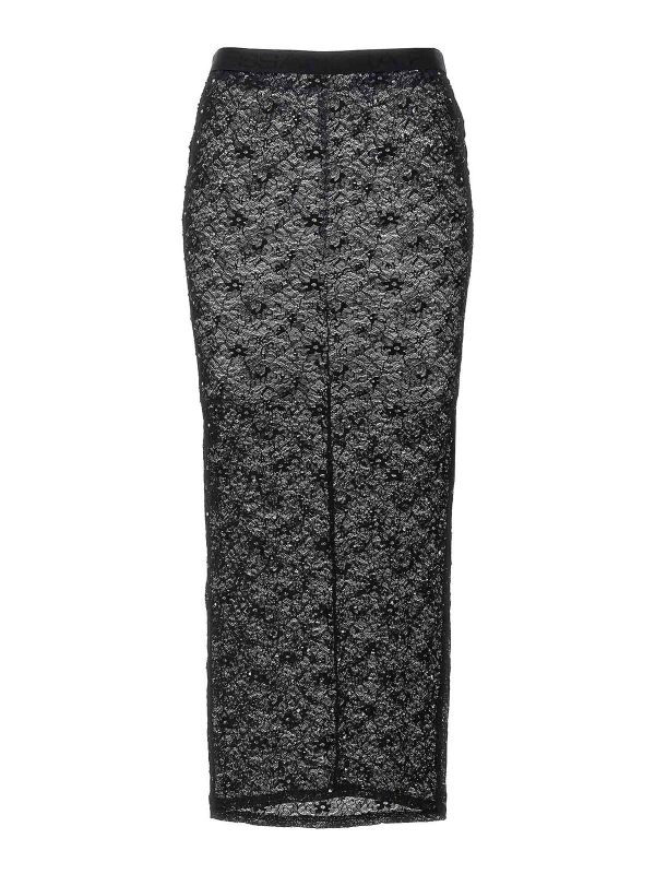 Alessandra Rich Jupe Midi - Noir