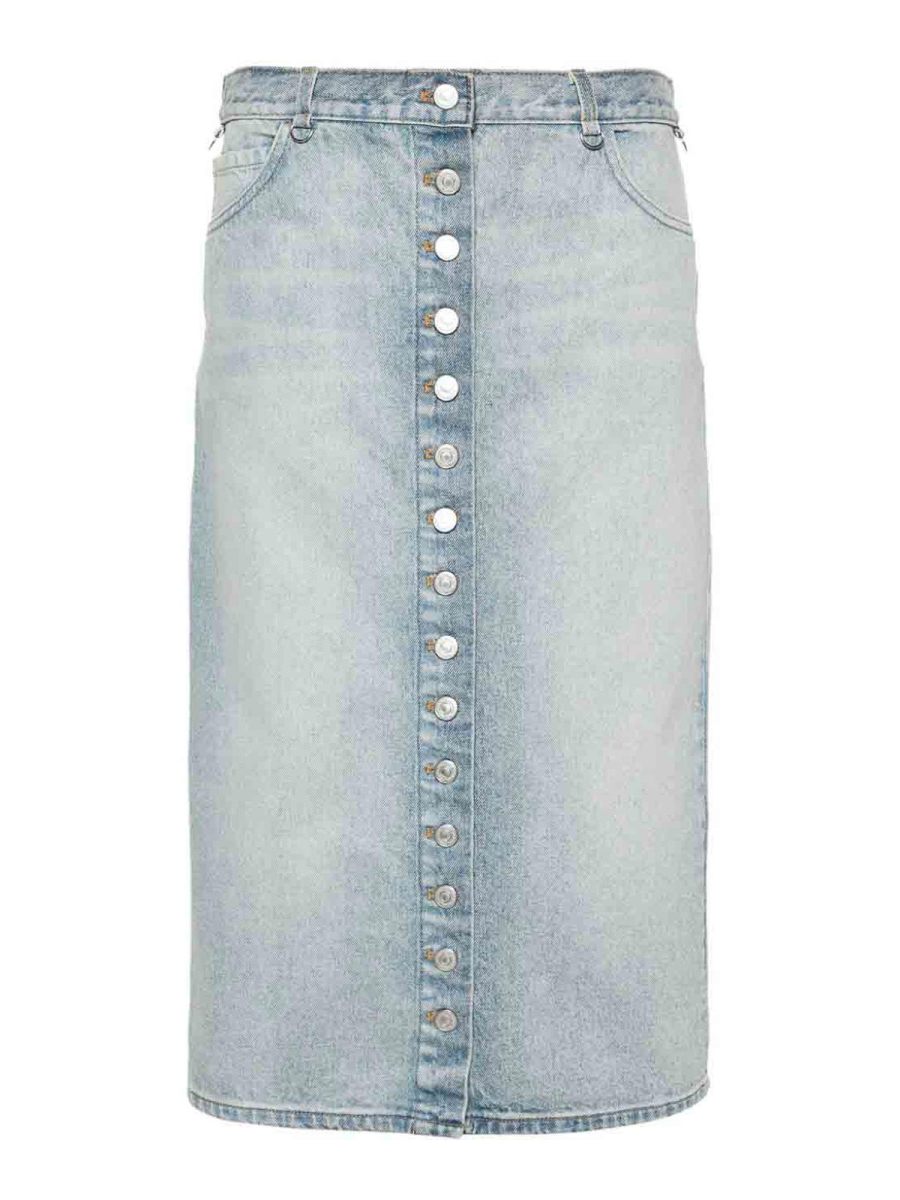 Courreges Jupe Midi - Bleu