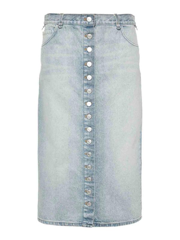 Courreges Jupe Midi - Bleu