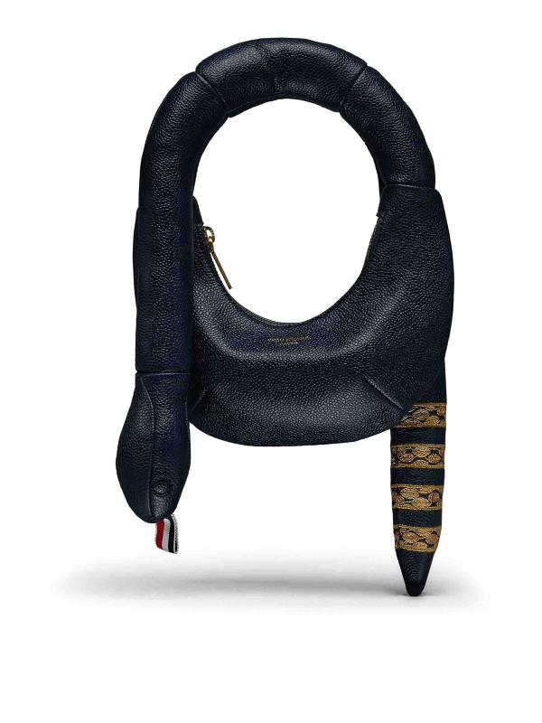 Thom Browne Sac Porté Épaule - Bleu Foncé