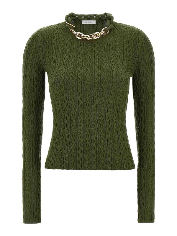 Rabanne Pull Col Rond - Vert