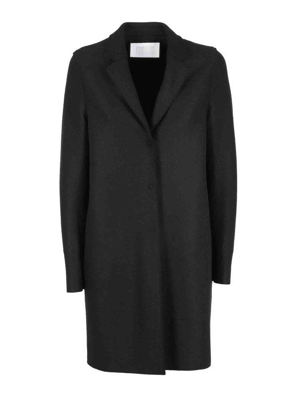 Harris Wharf London Manteau Au Genou - Noir