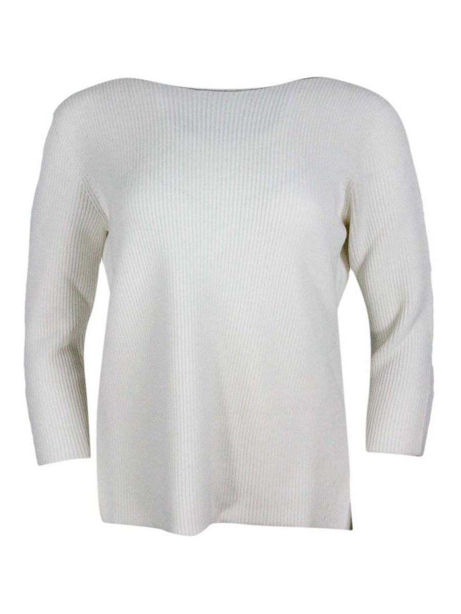 Fabiana Filippi Pull Col Rond - Blanc