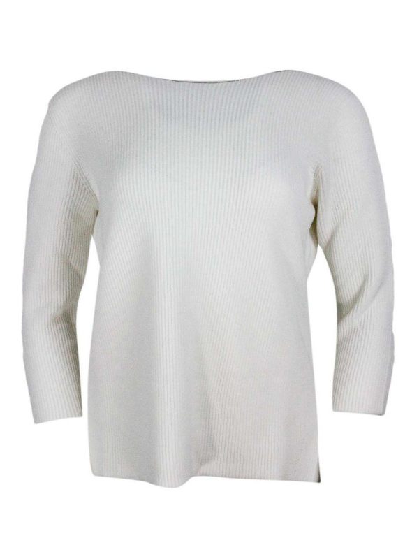 Fabiana Filippi Pull Col Rond - Blanc