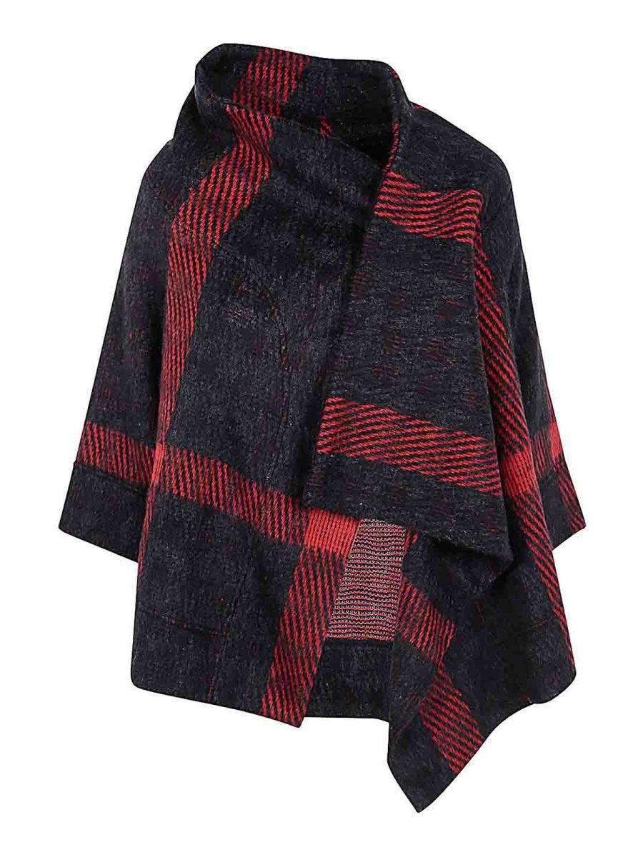 Y'S Manteau Au Genou - Rouge