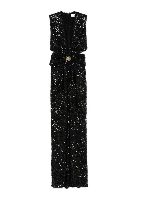 Elisabetta Franchi Robe Au Genou - Noir