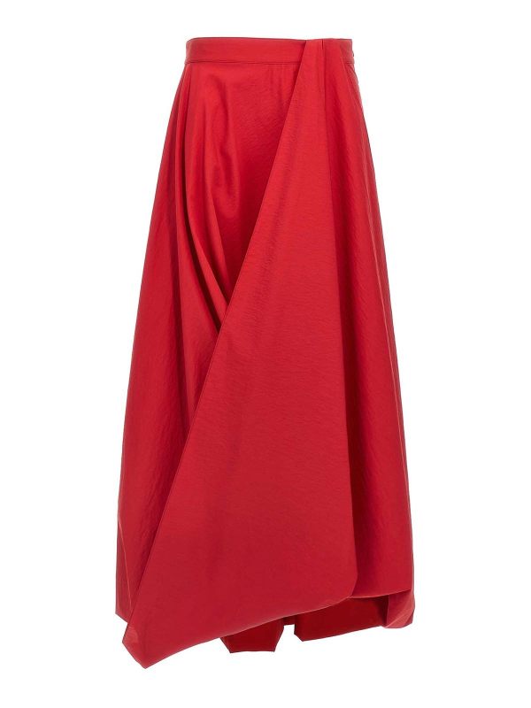 Brunello Cucinelli Jupe Midi - Rouge