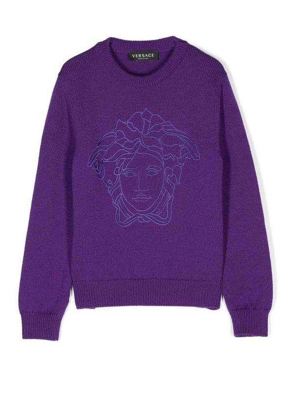 Versace Young Pull Col Rond - Violet