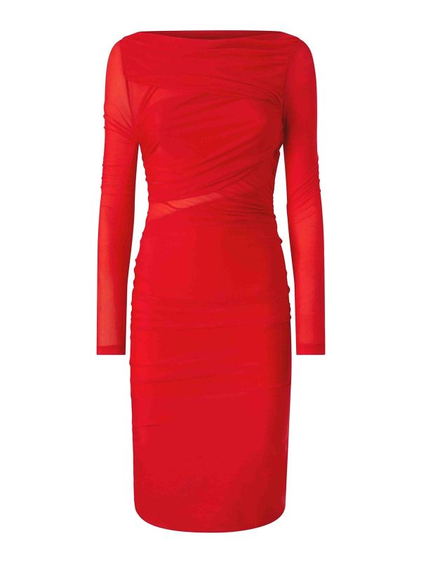 Pinko Robe Au Genou - Rouge
