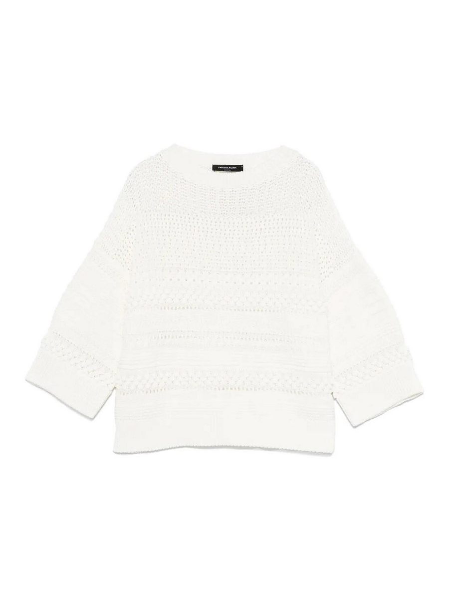 Fabiana Filippi Pull Col Rond - Blanc
