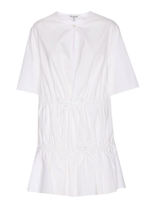 Alaïa Robe Au Genou - Blanc