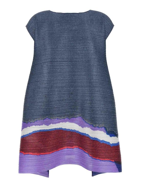 Pleats Please Issey Miyake Robe Au Genou - Gris