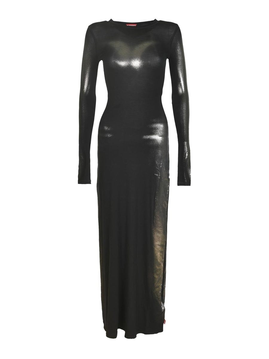 Diesel Robe Au Genou - Noir
