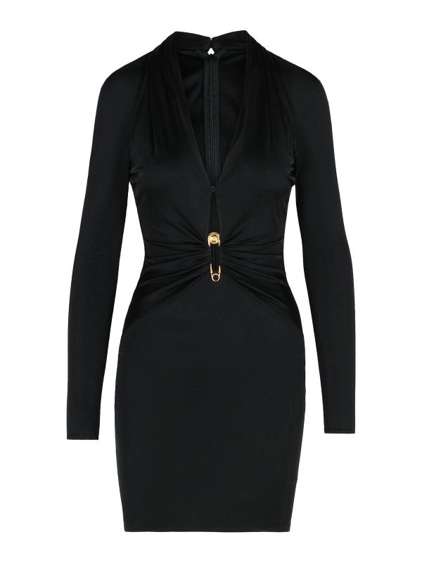 Versace Robe Au Genou - Noir