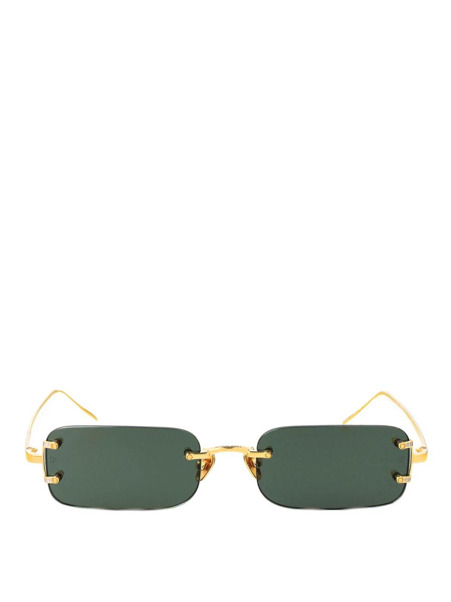 Linda Farrow Lunettes De Soleil - Or