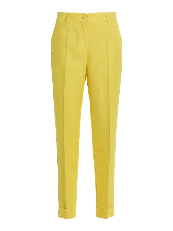 P. A.R. O.S. H. Pantalons Décontractés - Jaune